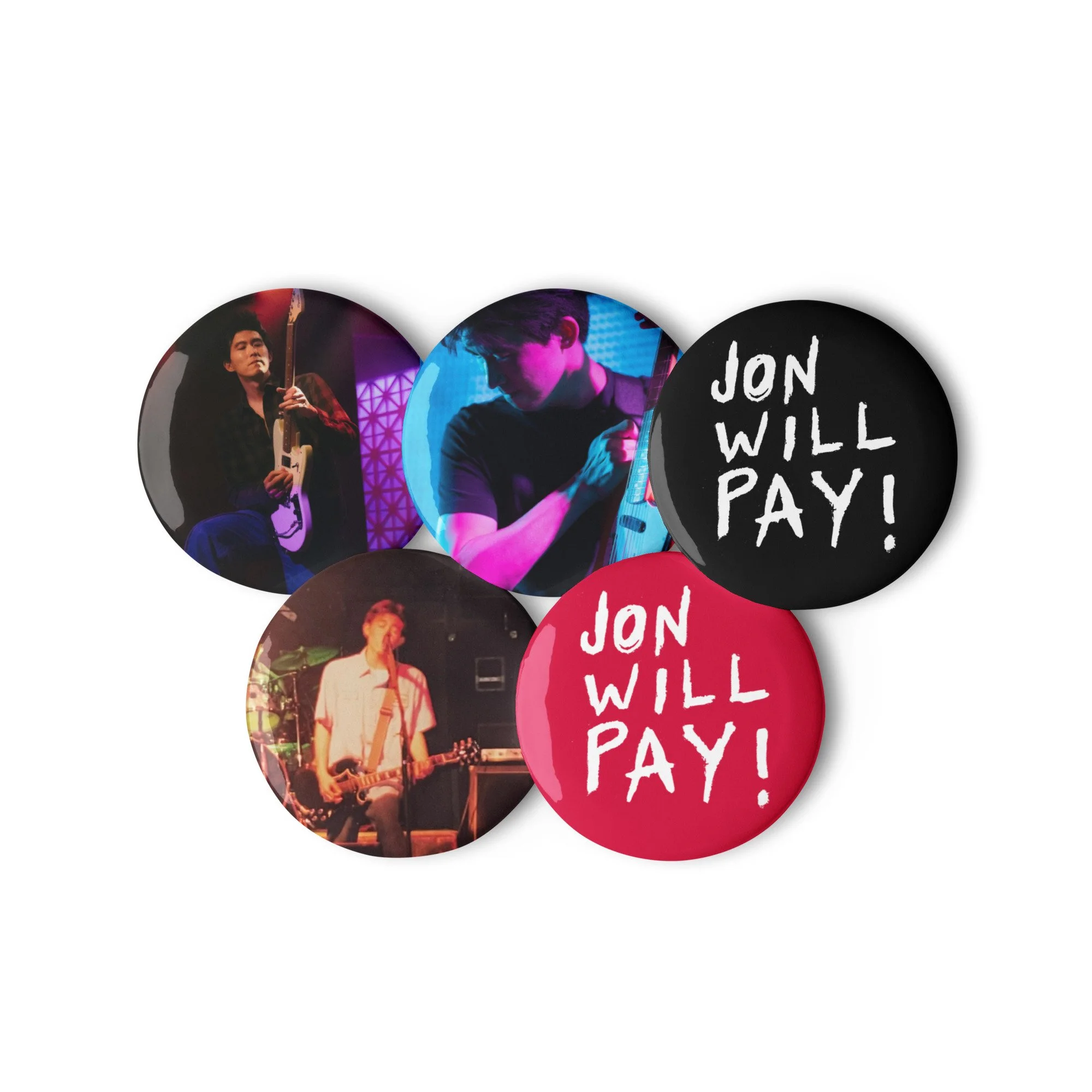 Set of pin buttons