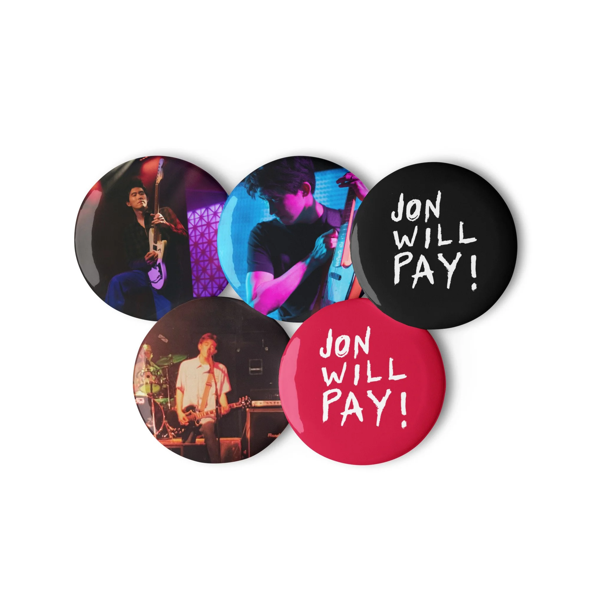 Set of pin buttons