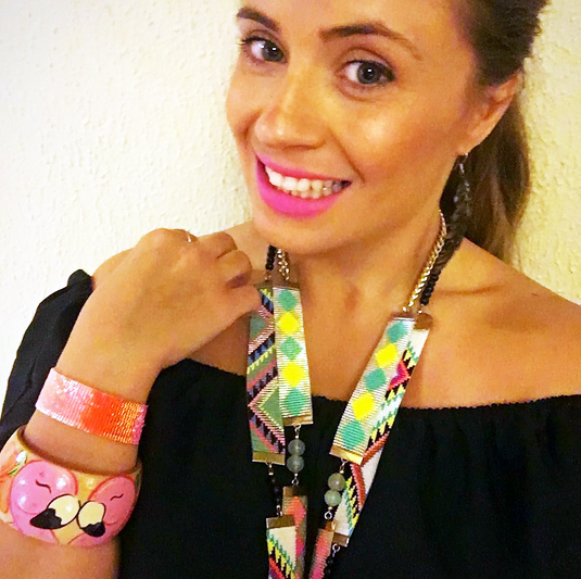 resort wear handmade statement jewelry designer jewelry fiji flamingo bangle