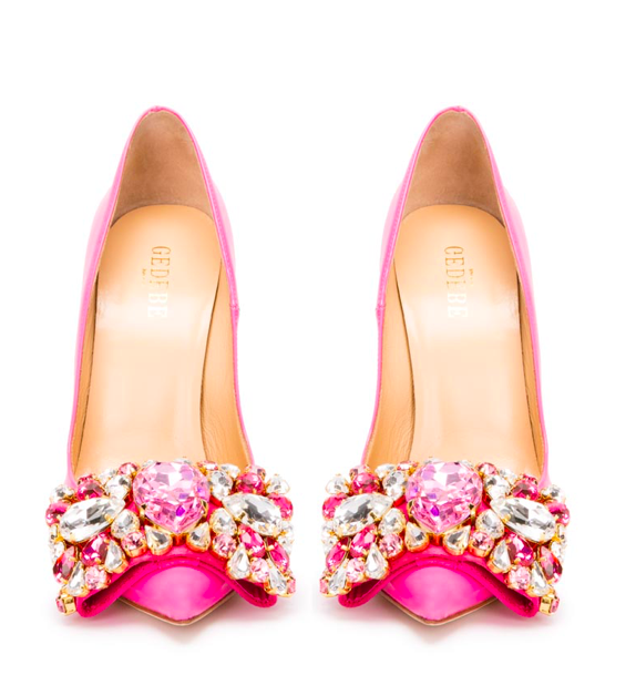 gedebe embellished court shoe pink