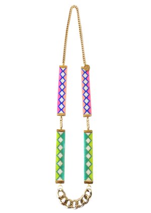 Ibiza neon statement necklace by British jewellery designer Shh by Sadie
