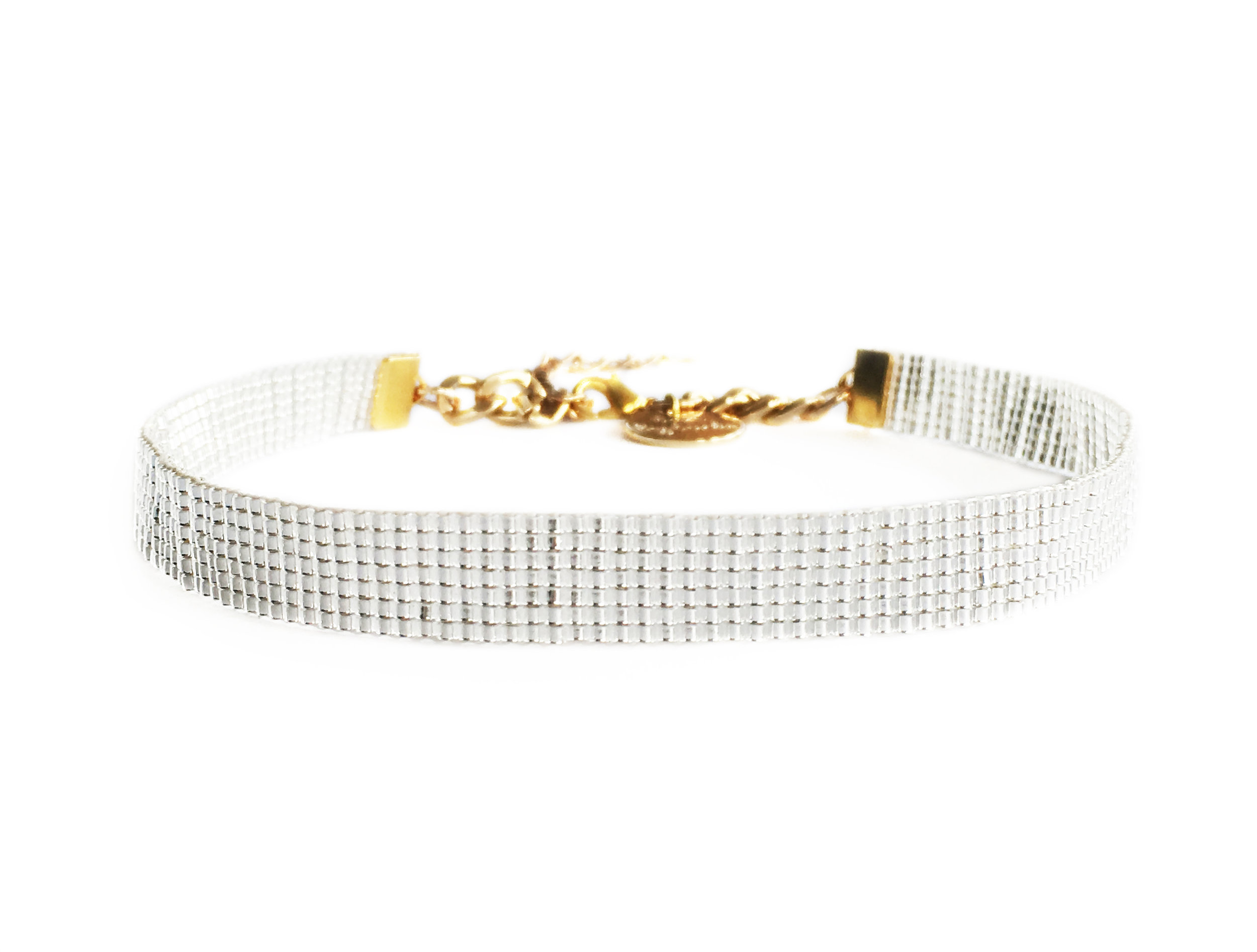 luxury designer silver choker by British jewellery designer shh by sadie