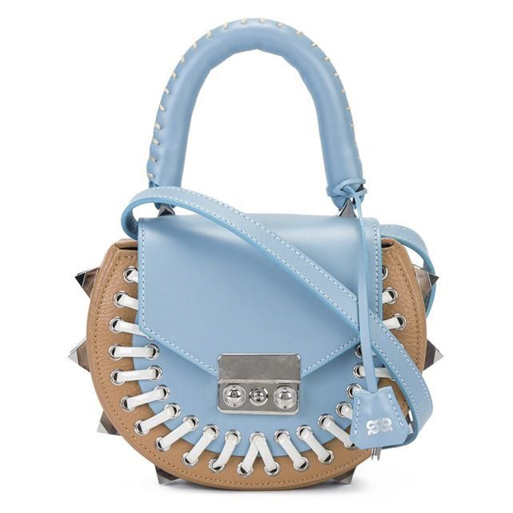 blue leather salar mimi bag