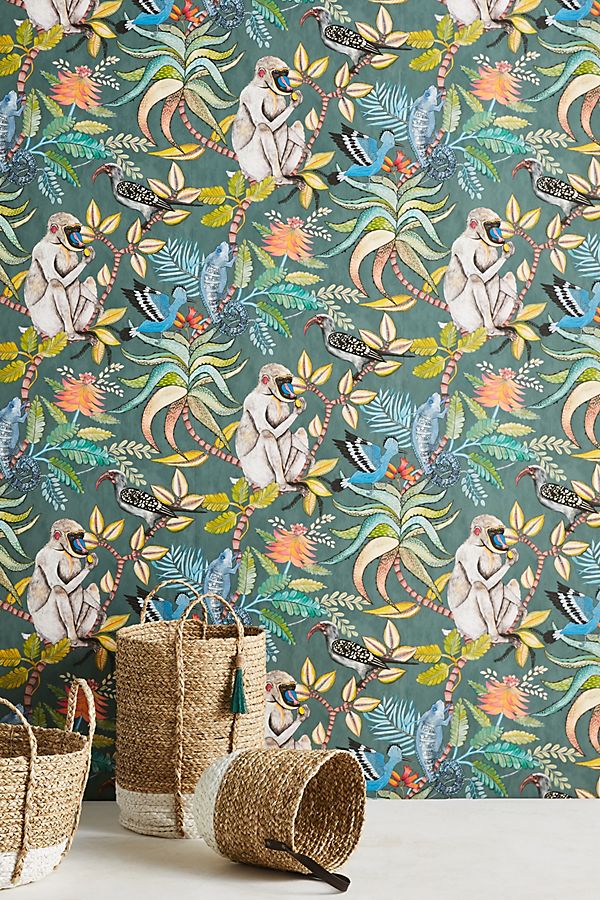anthropologie canopy creature wall paper