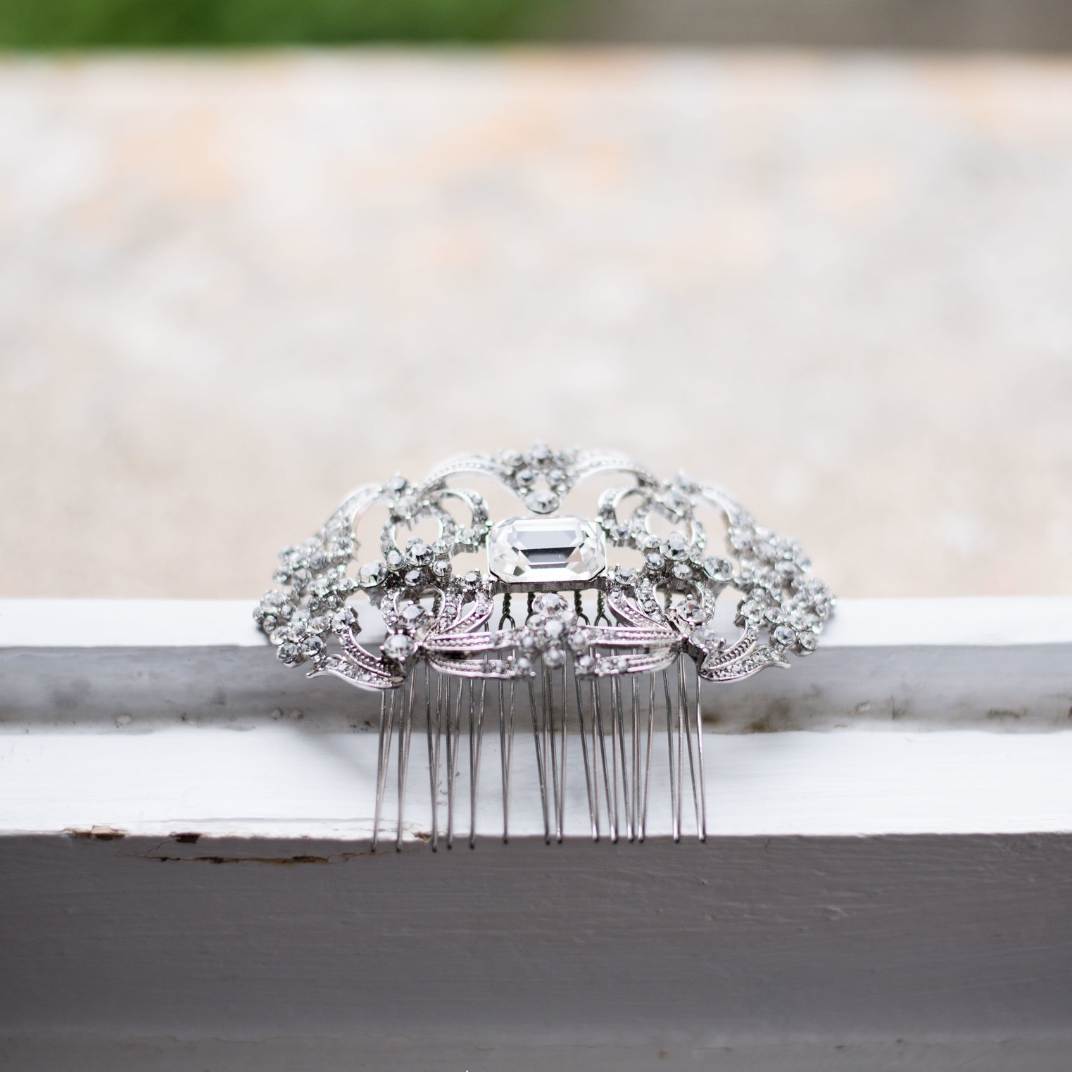 Crystal diamante bridal hair comb