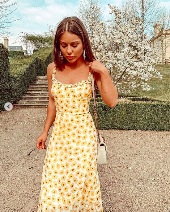 Louise Thompson wearing Shh by Sadie Pearl Charm earrings