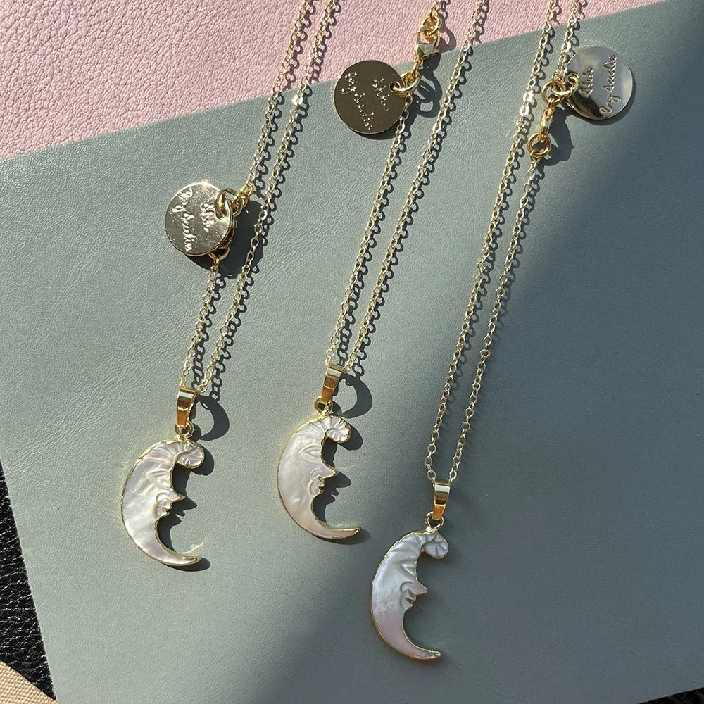 Man in the Moon Shell Necklace — Shh by Sadie