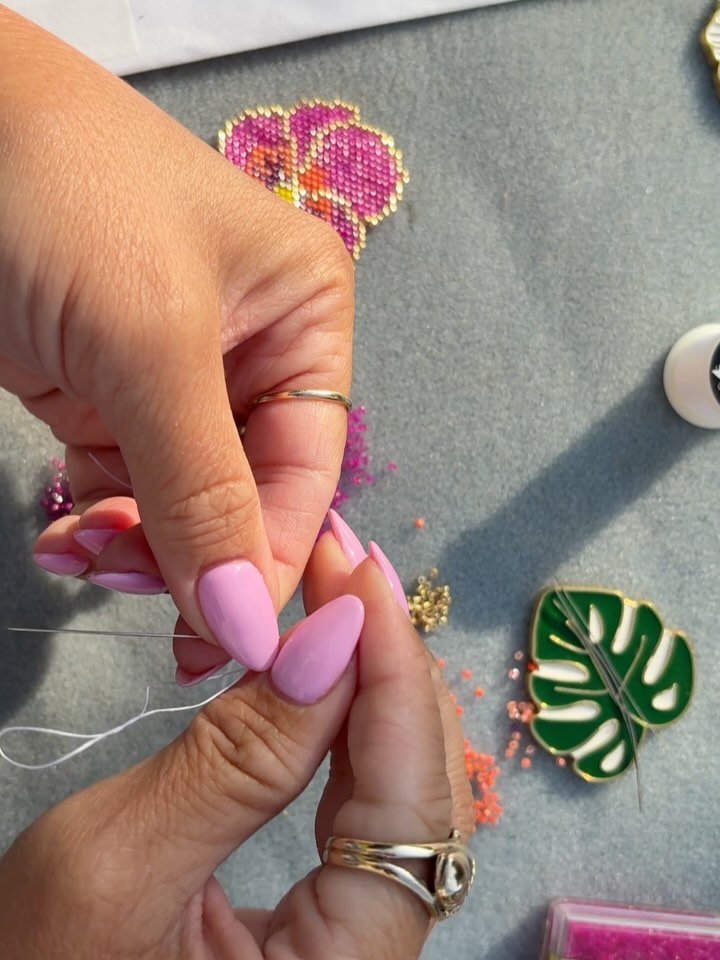 Beading to the max 😆🌸