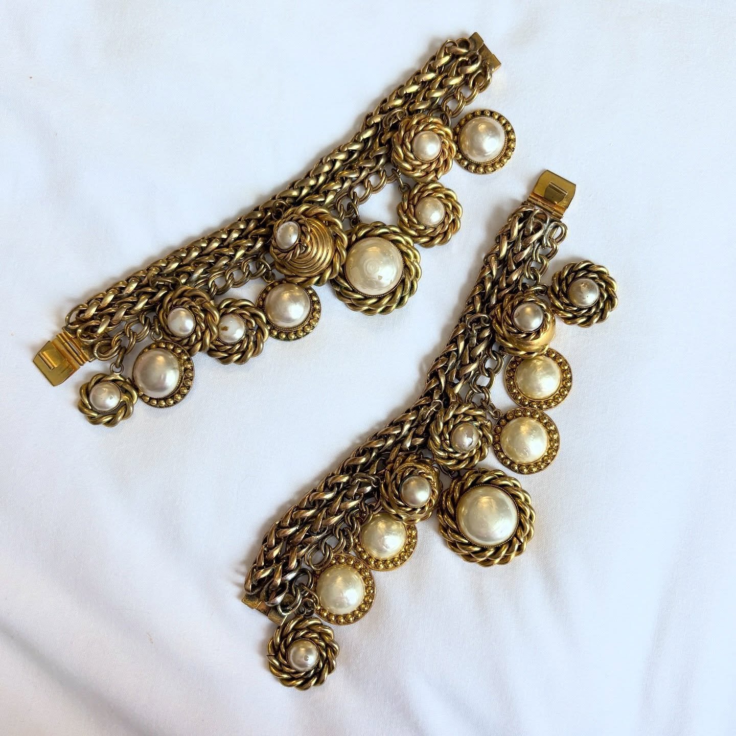 Bijoux in France: 3. TWO vintage Butler and Wilson charm bracelets. My friend @jennykateevans jennykateevans introduced me to this 1980s-1990s B&amp;W collection and I love the super chunkiness of these pieces. I bought the first bracelet myself from