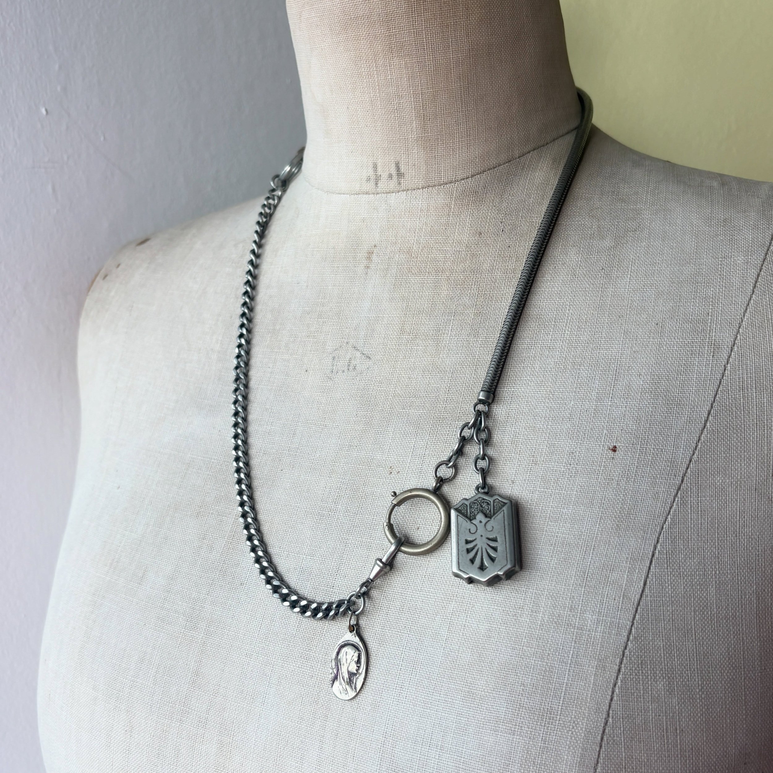I&rsquo;ve started photographing and listing the antique French Albert and Albertina chains I brought back from Lille 🥰 There are some really gorgeous pieces.

The blue ceramic slider chain sold VERY quickly&hellip; before I decided I actually wante