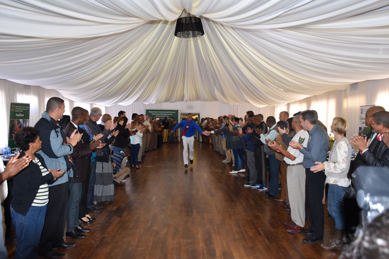 One of our students being introduced to the launch guests.