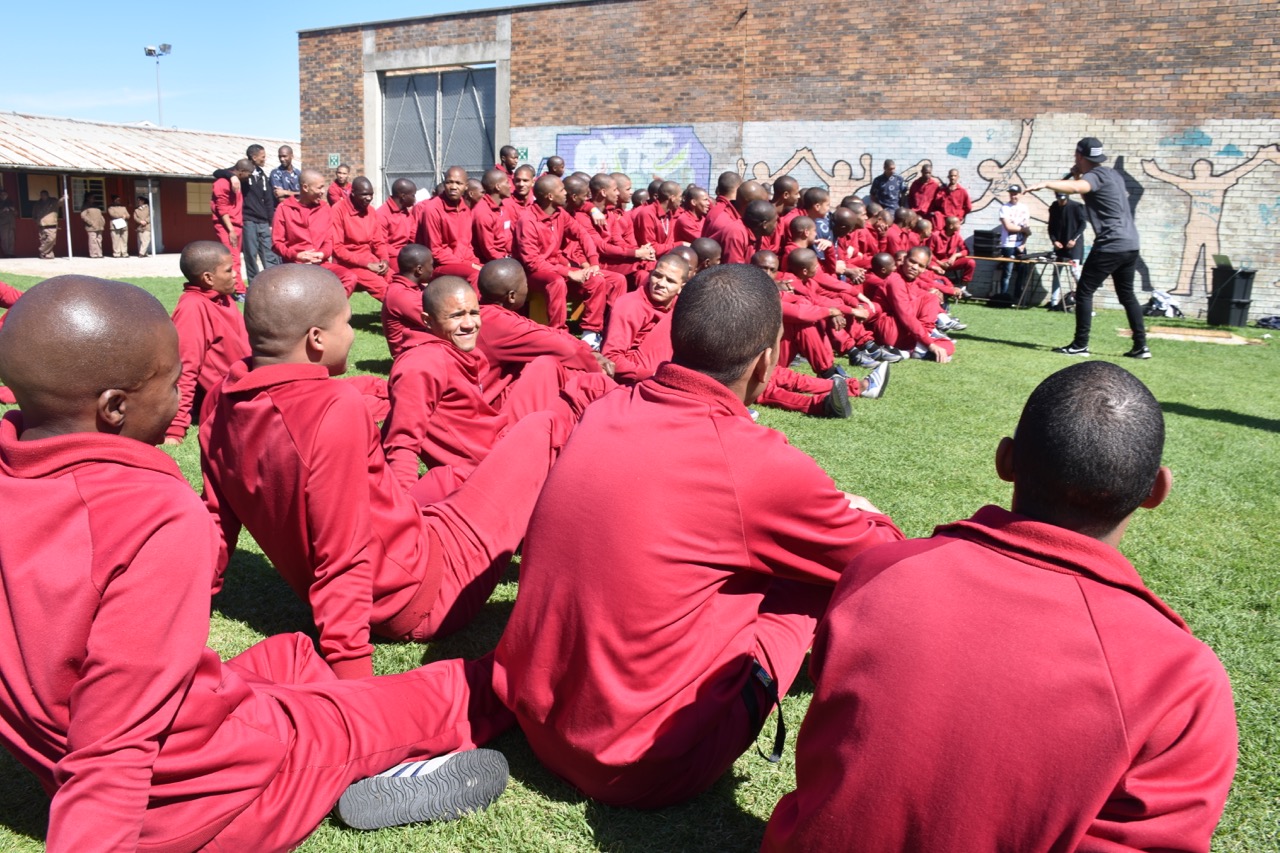 Twelve24 performing to inmates at Drakenstein Youth Centre.