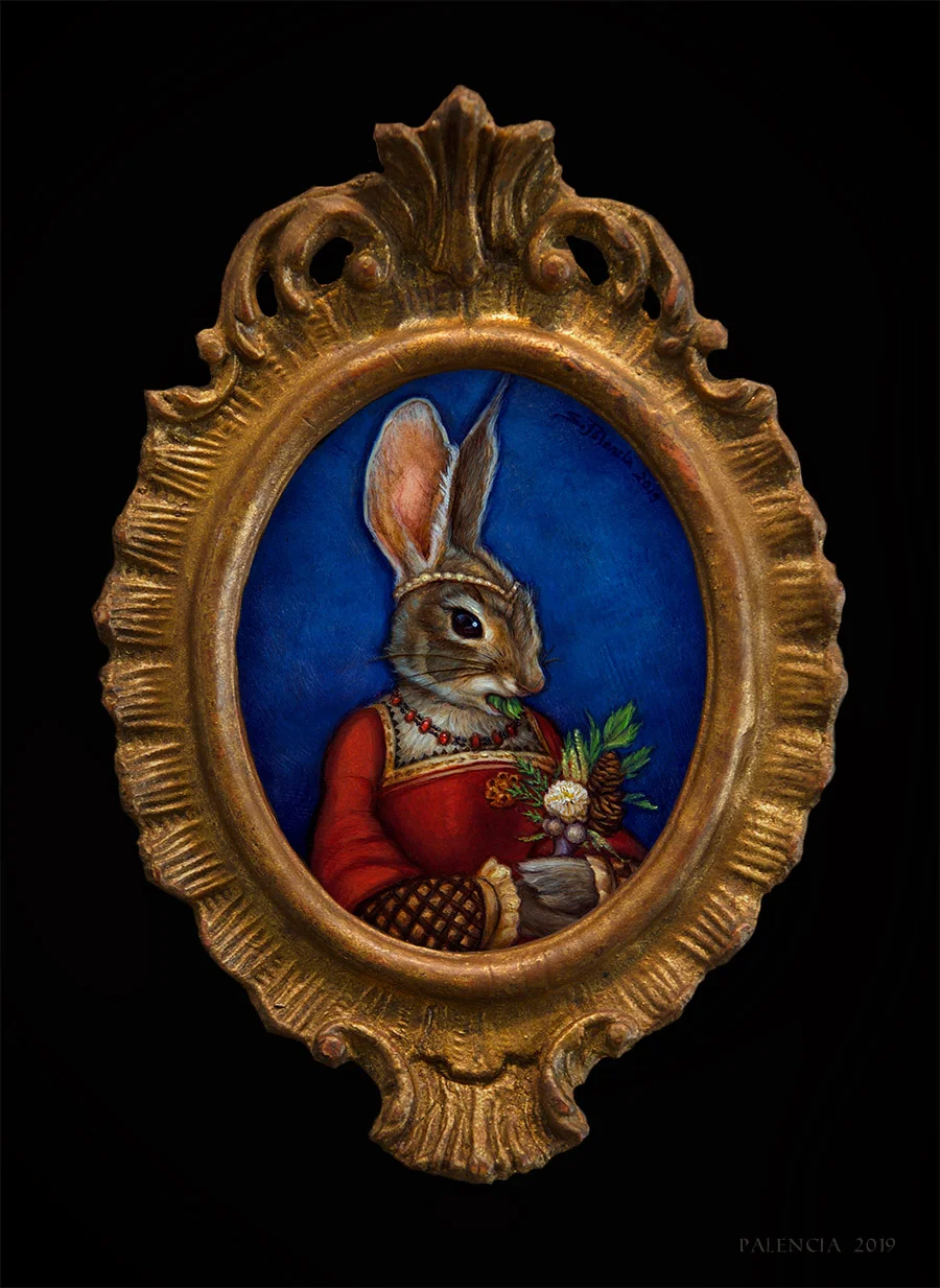 “The Insatiable Lady Van Meer”, 5x4”, oil on panel.