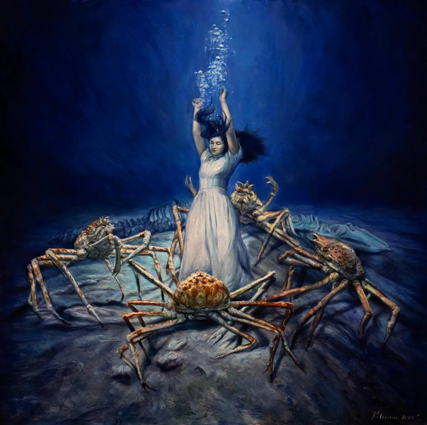 &lsquo;SUBMERGE&rsquo; an online group exhibit hosted by @wowxwow_art opens today!

My painting &ldquo;Shinigami Dansu&rdquo; (oil on 12&rdquo;x 12&rdquo; panel) is now available. View the show through my bio-link or visit www.wowxwow.com . 

#submer