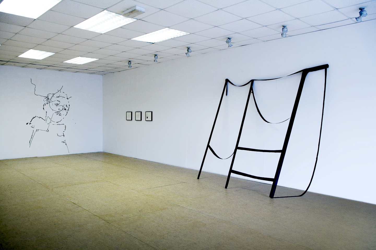 Echo 2012 (227cm x 233cm) Upholstered wood in pinstripe fabric..jpg