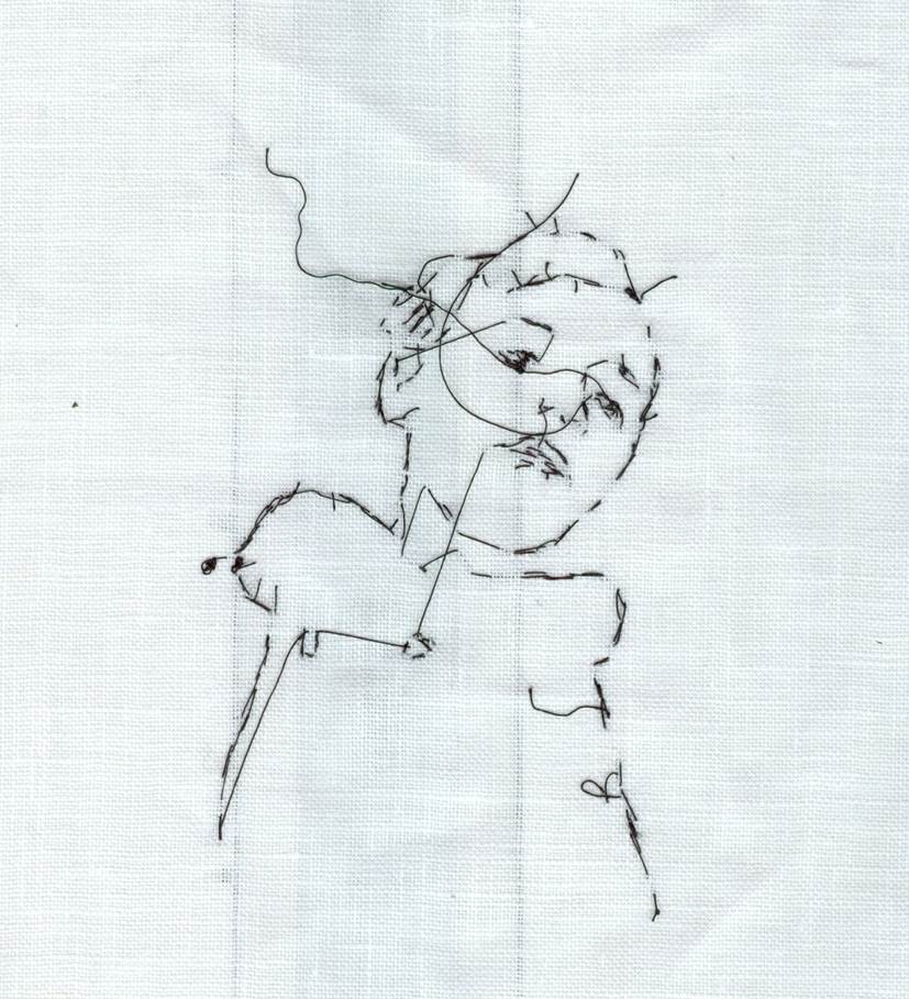 'Boy i ' 2009  30cm x 22cm    Cotton stitch on Linen.jpg