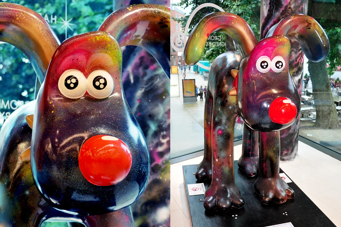 'Grosmos' Gromit for Gromit Unleashed inside Harvey Nichols