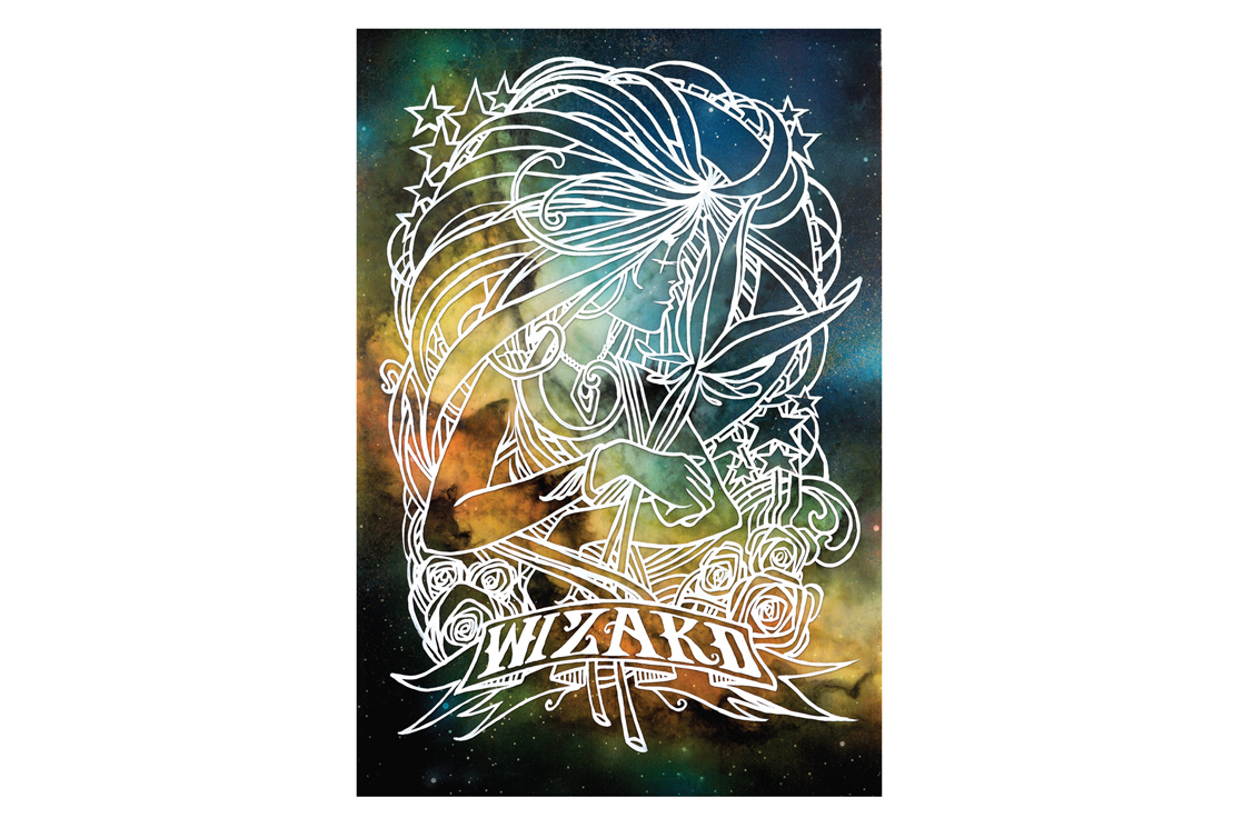Inkie X Cheba collab piece - Edition of 75, A2 print with hand finished glitter spray available here.