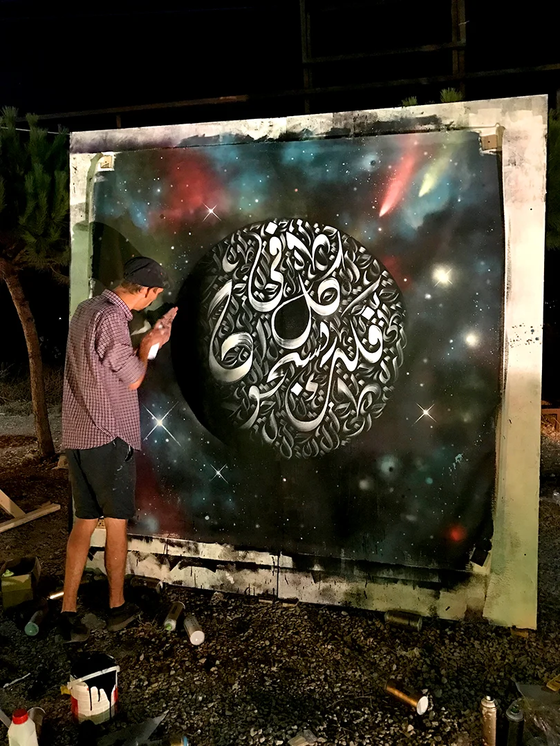 Live painting in Lebanon with local artists
