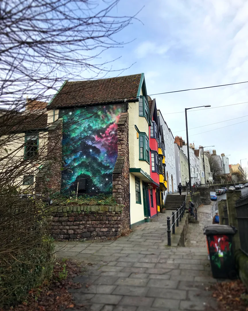 Painted house on St Michael's Hill, Bristol