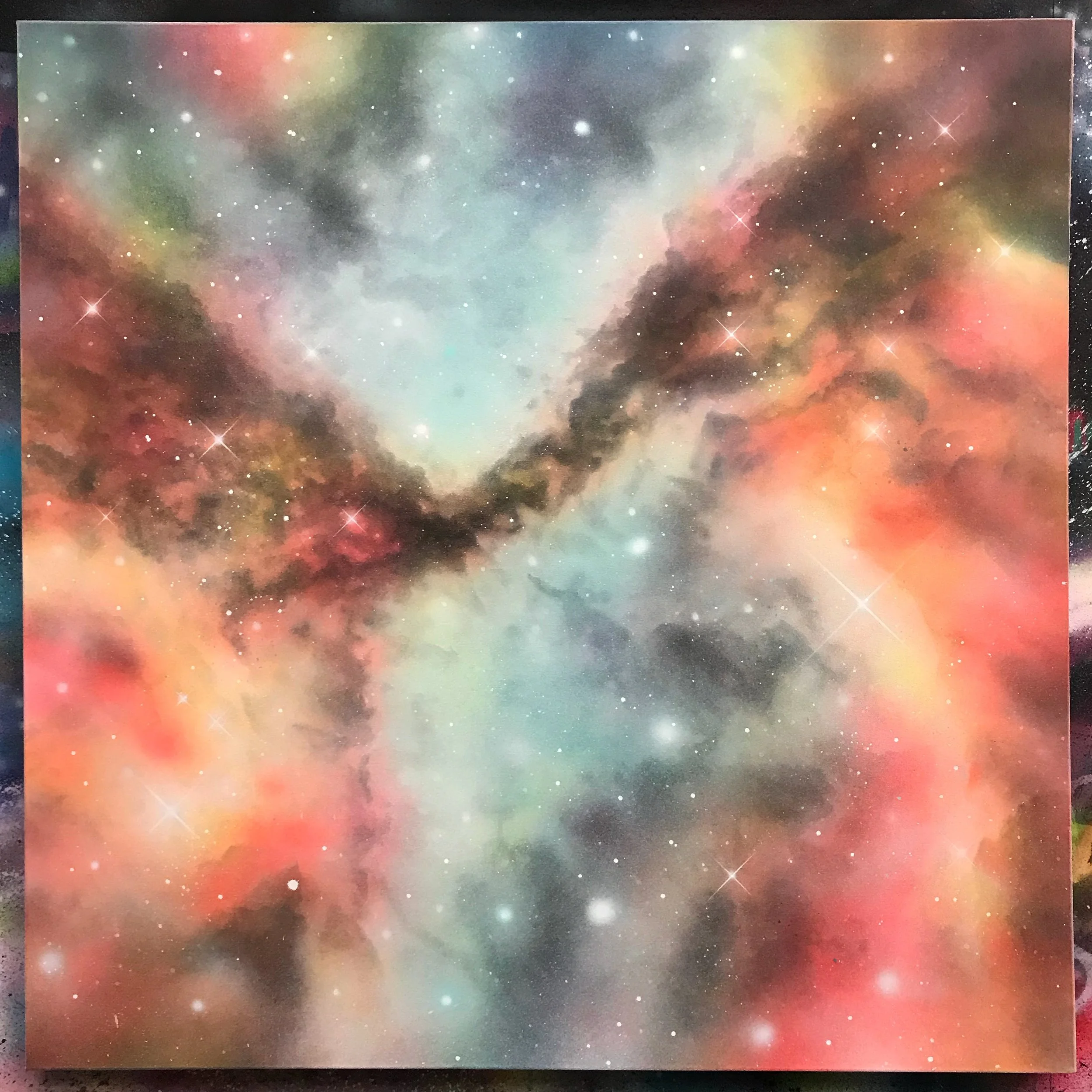 Orange nebula canvas