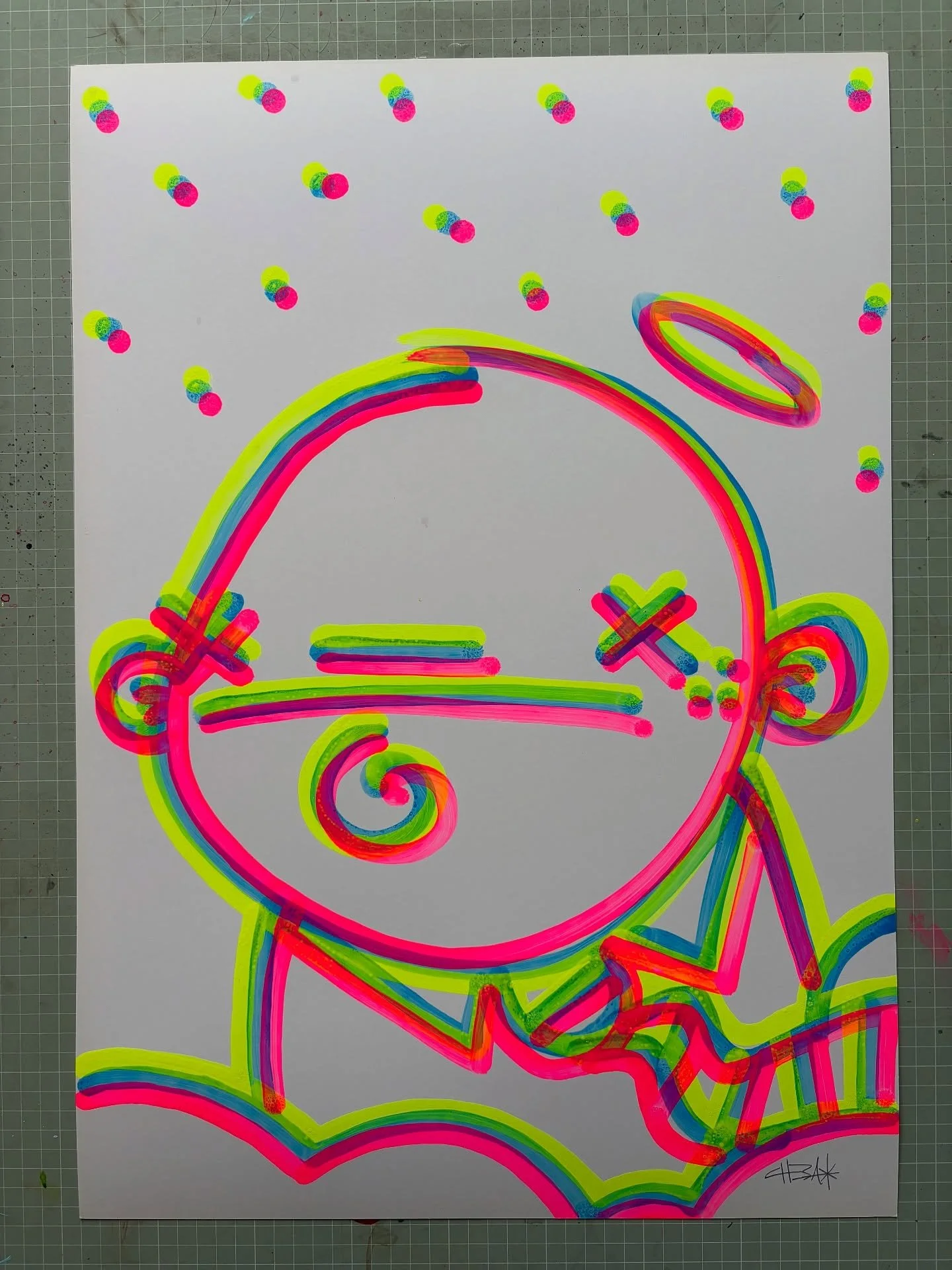 People have been asking me for years to bring these back, and I was feeling nostalgic last week, so I busted a load out onto some A2 card.

Available in the usual place ✌️🕊️

#cheba #oldschool