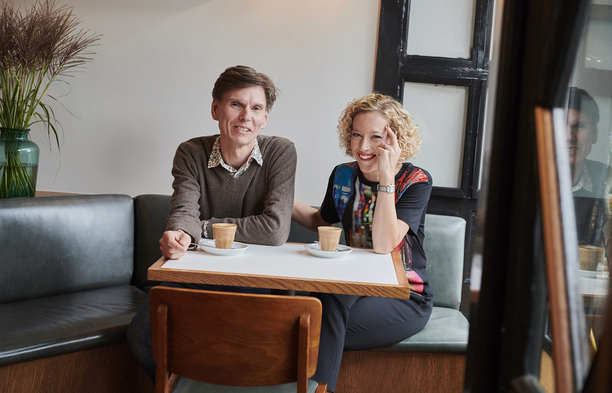 Channel 4 News anchor Cathy Newman, with her husband John O'Conn