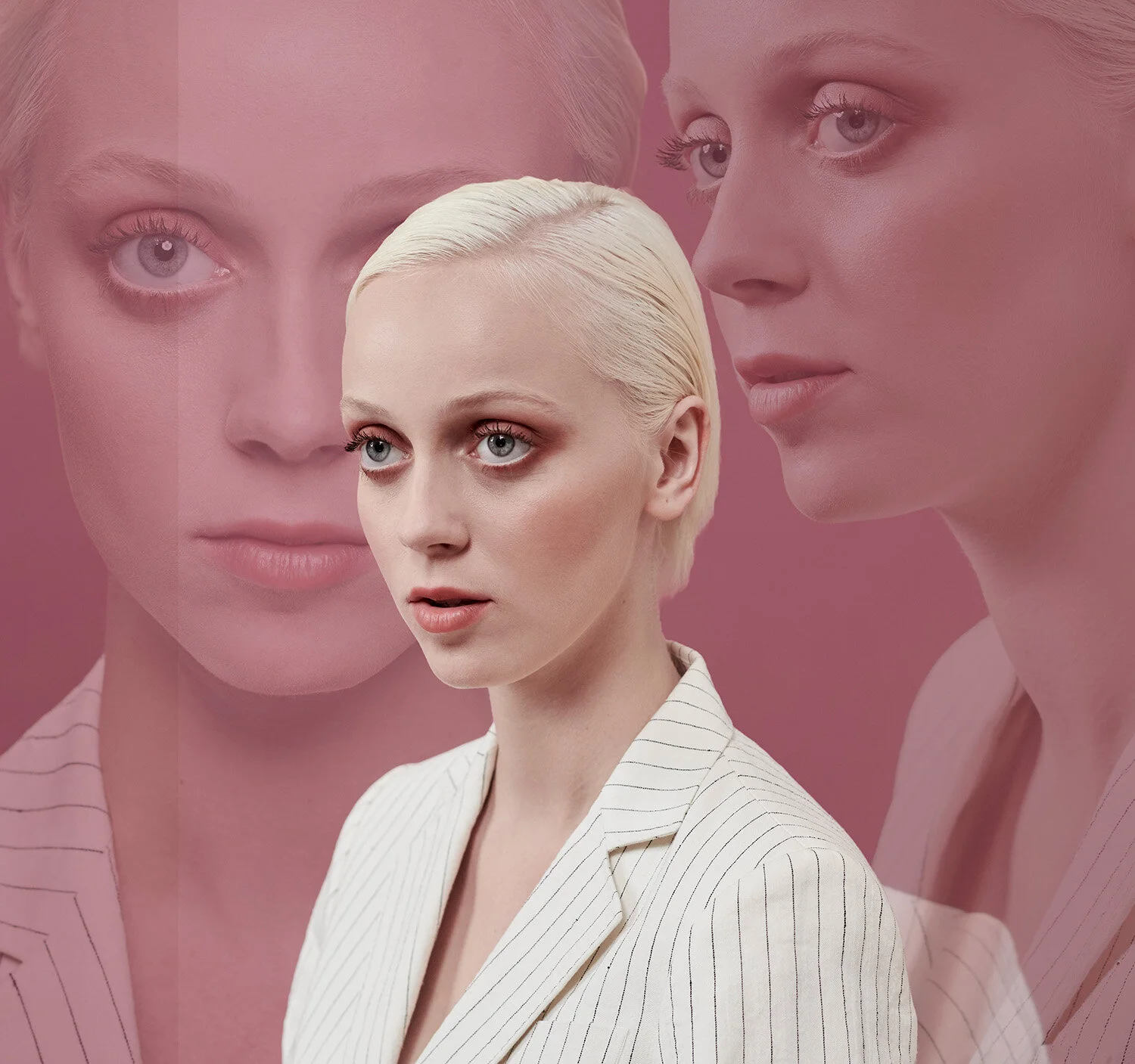 Model Brodie, multiple exposure, beauty photography