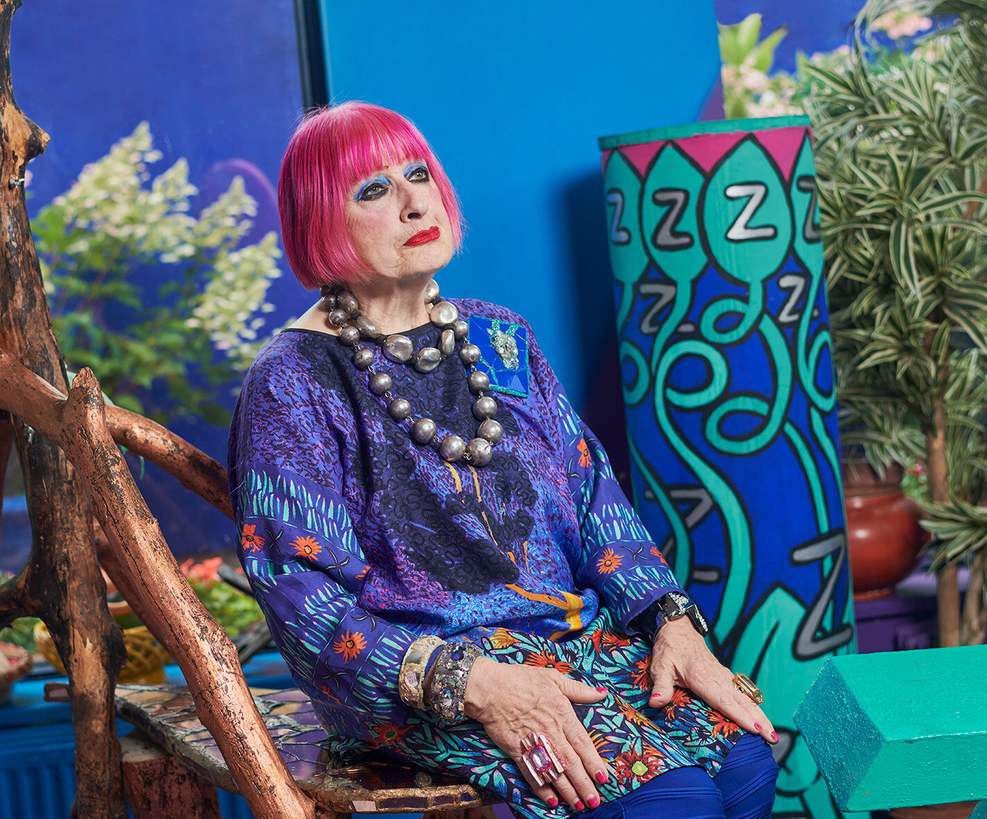 Dame Zandra Rhodes in her Salon in Bermondsey