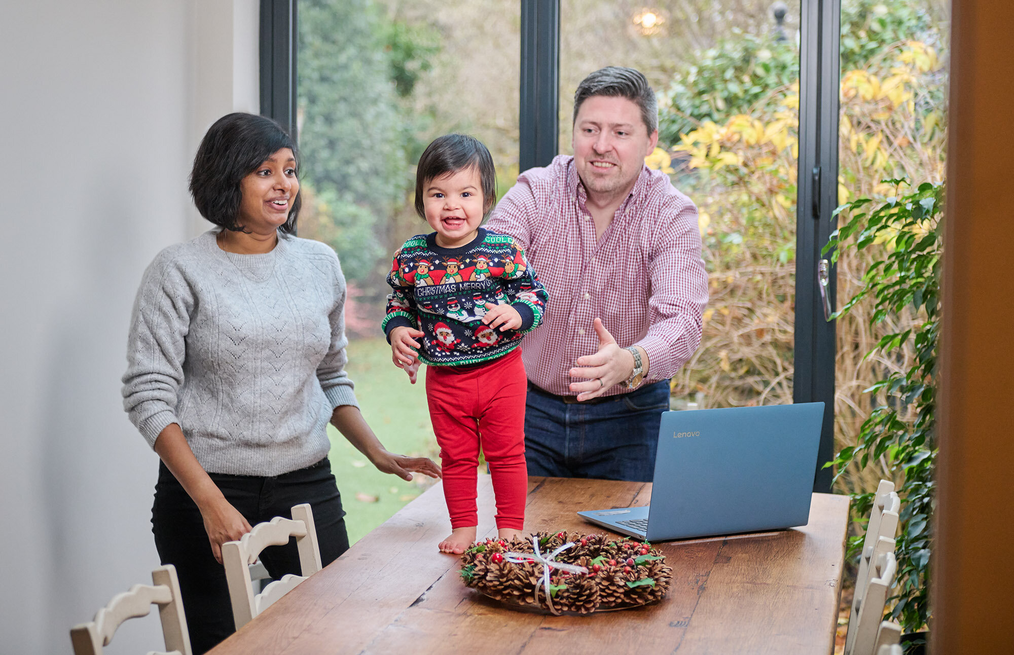 UK Gov case study - Mark, Shivani and baby Sauirse celebrate Chr