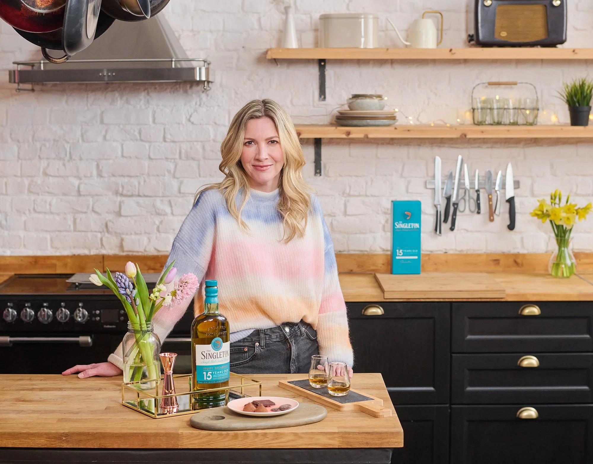 Singletons Whiskey - Lisa Faulkner pairs various chocolates with