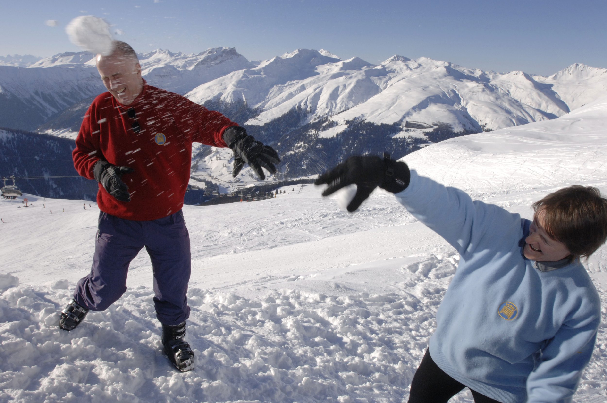 British MP's skiing in Davos Switzerland
