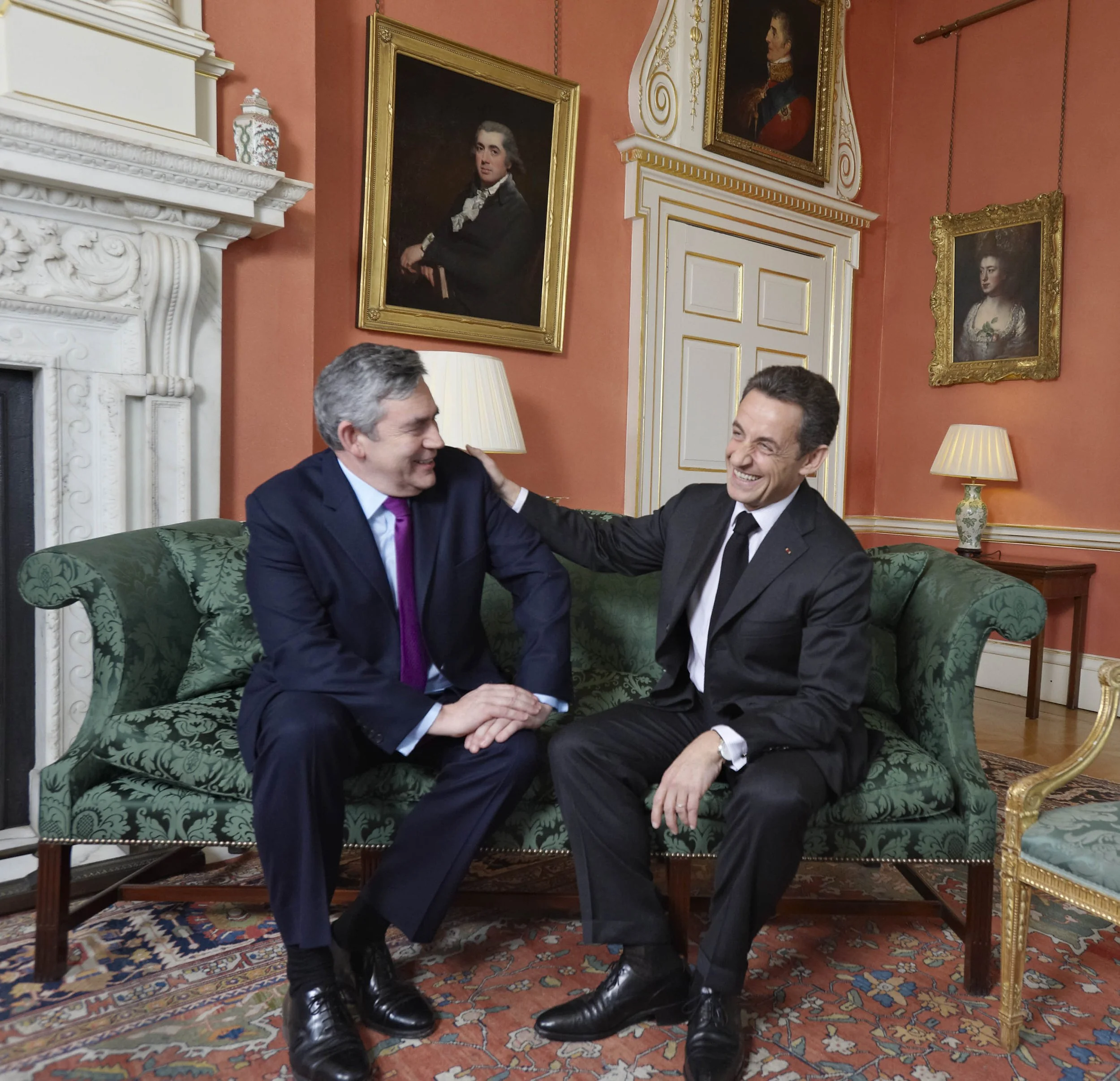 Gordon Brown and Nicholas Sarkozy