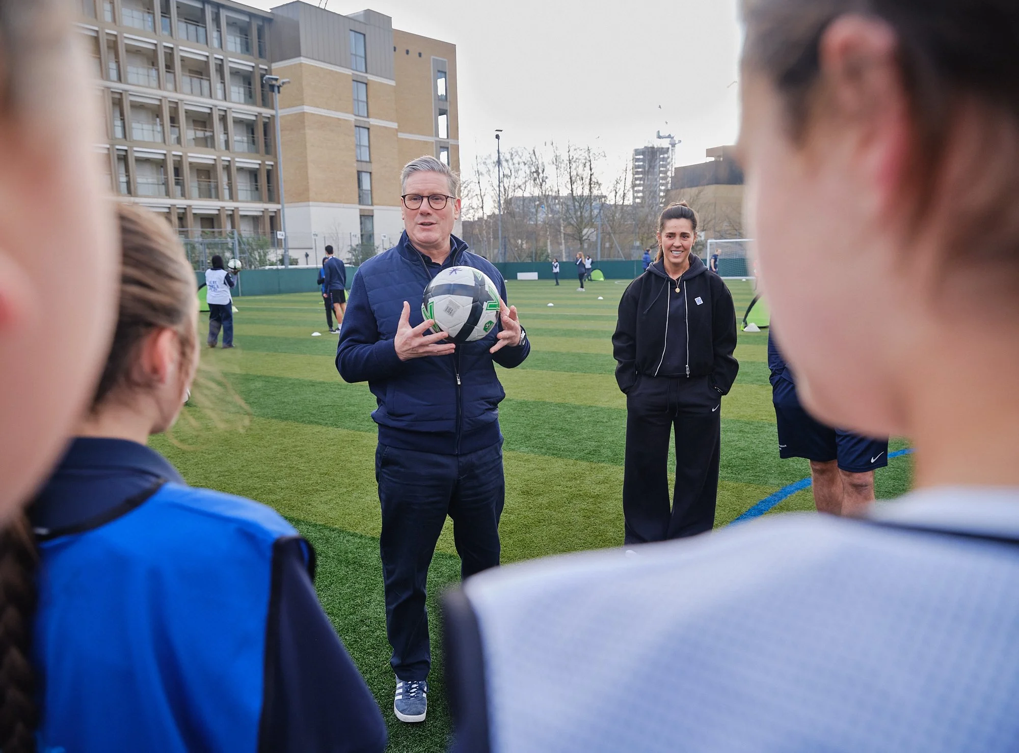 Keir Starmer, the UK prime Minister with a political football