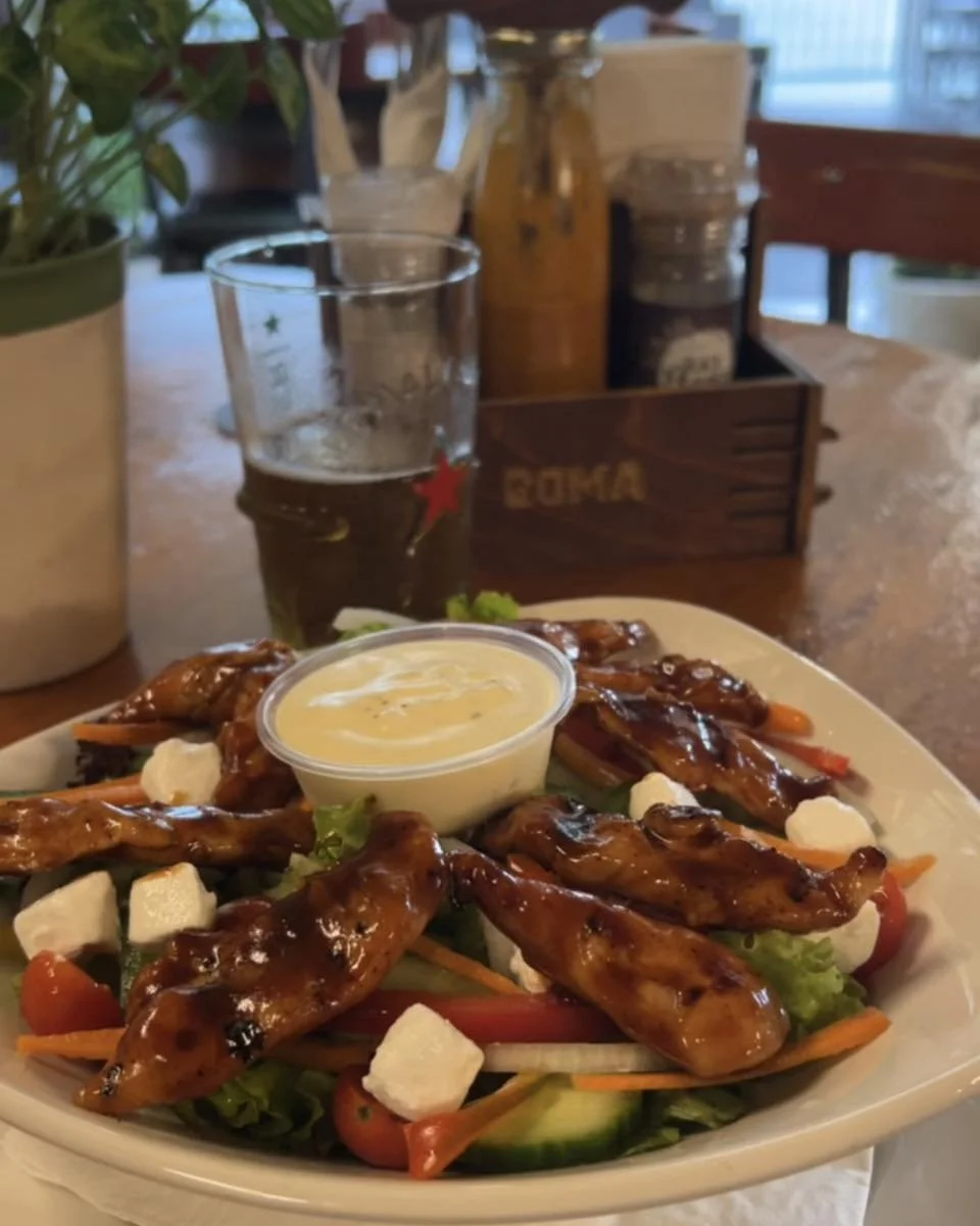 One of our proudly BOMA style signature dishes, perfect if you're looking for a lite option - Grilled chicken salad made with flame-grilled chicken breast, served on a crunchy bed of salad. 

It&rsquo;s a beautiful day in the Midlands. Join us for a 