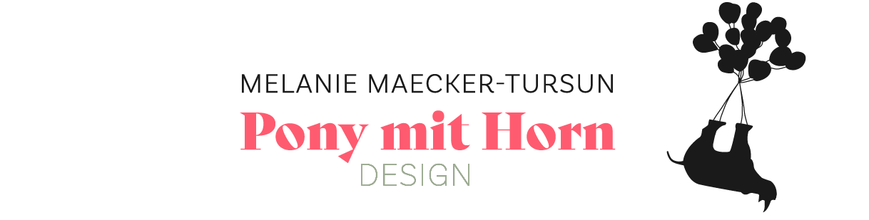 Pony mit Horn Design