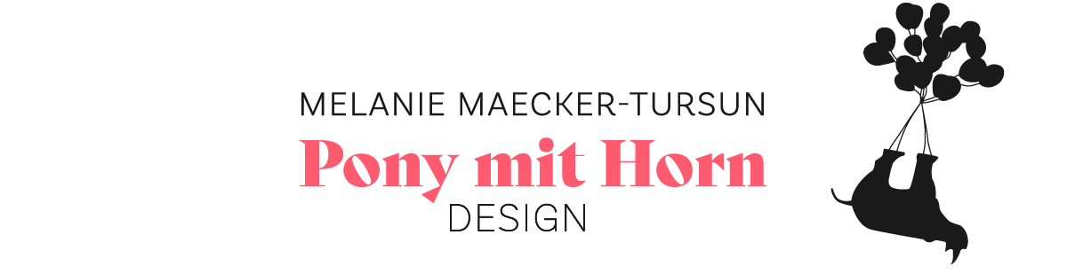 Pony mit Horn Design