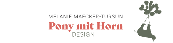 Pony mit Horn Design