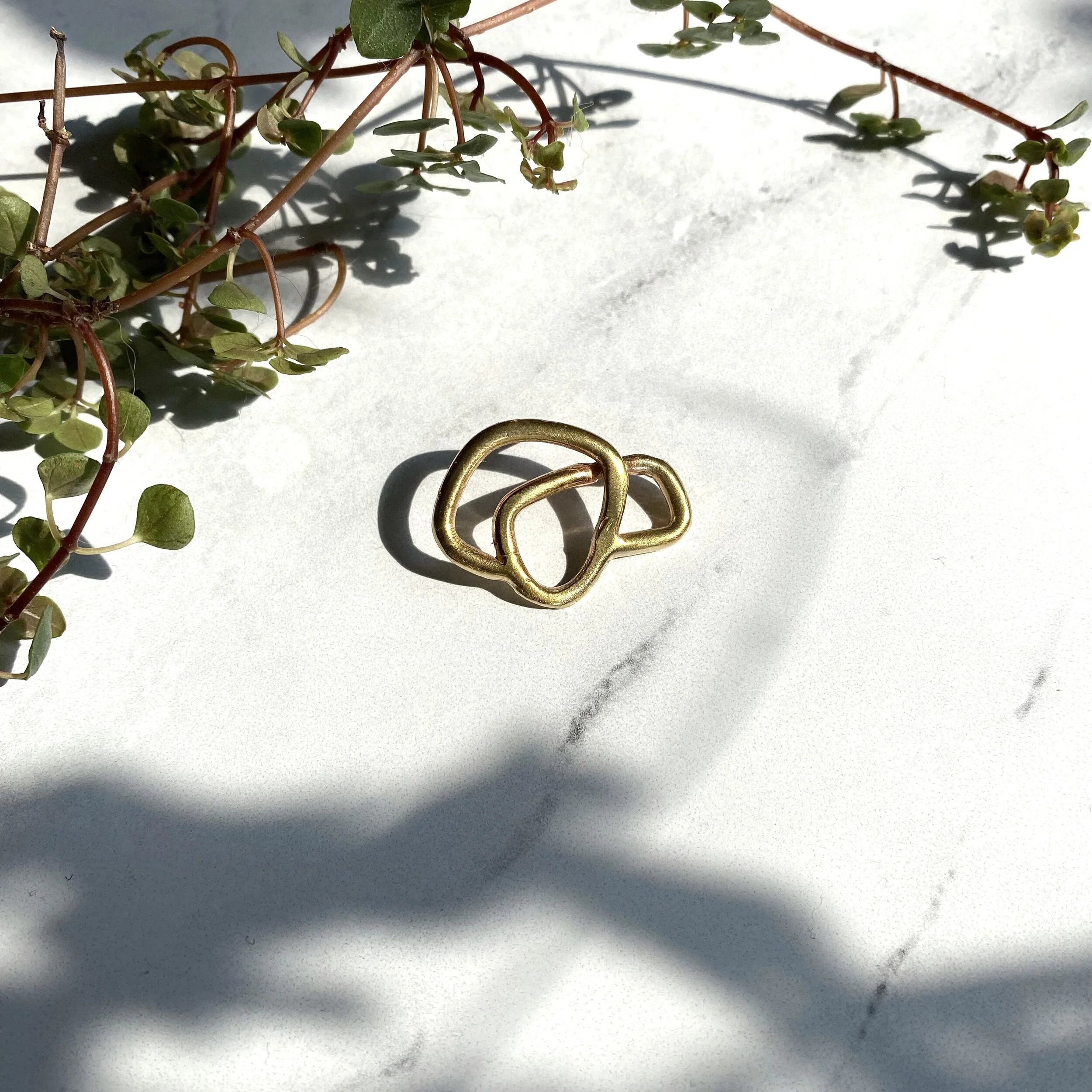 cast bronze knot earring