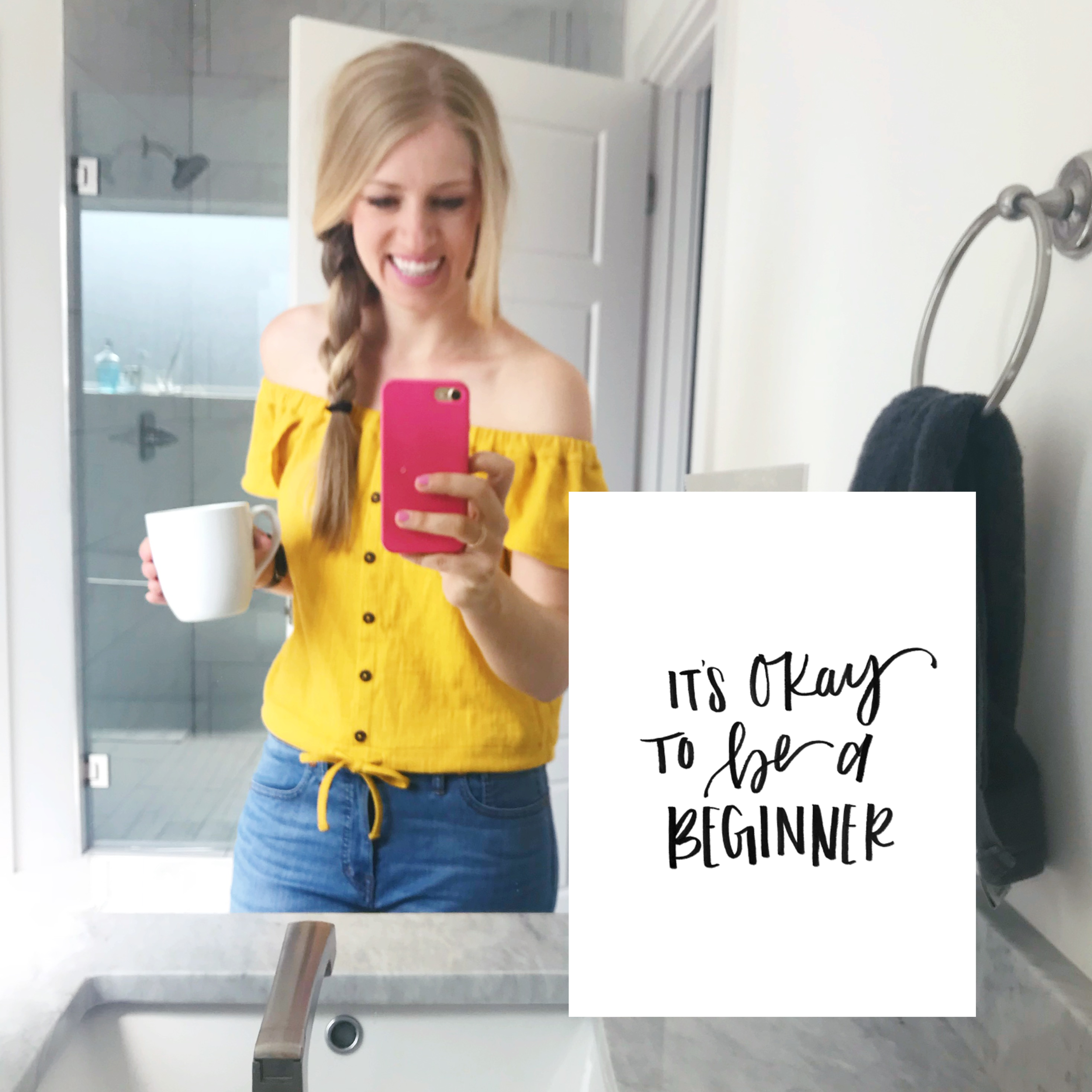 It's okay to be a beginner art print | Stephanie May Wilson