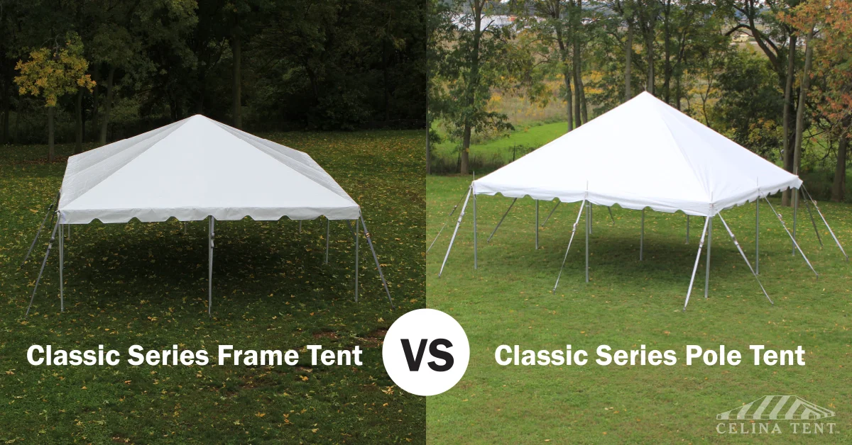 Should I Invest in a Frame or Pole Tent? — Celina Tent Party Tents, Military Products