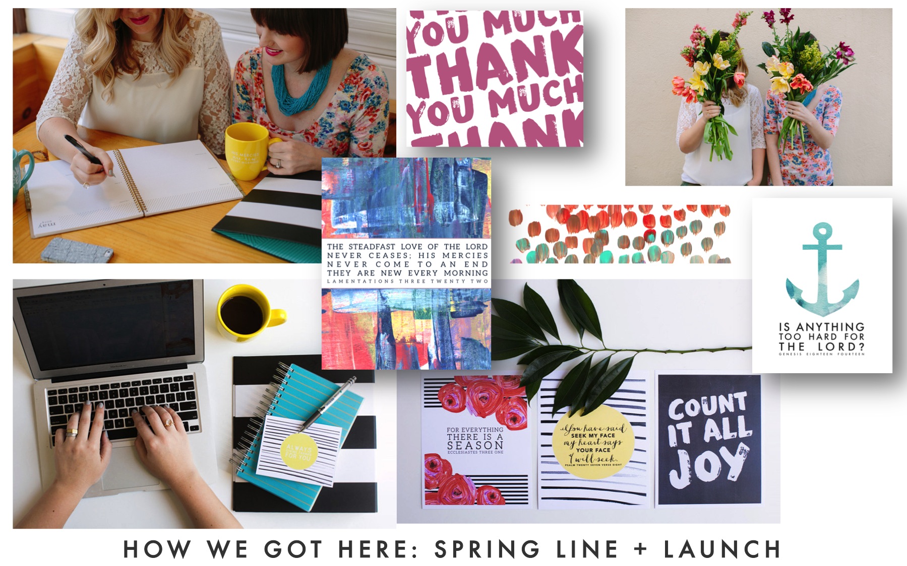 These were some of the prints, products, and website photos that resulted from the inspiration board!