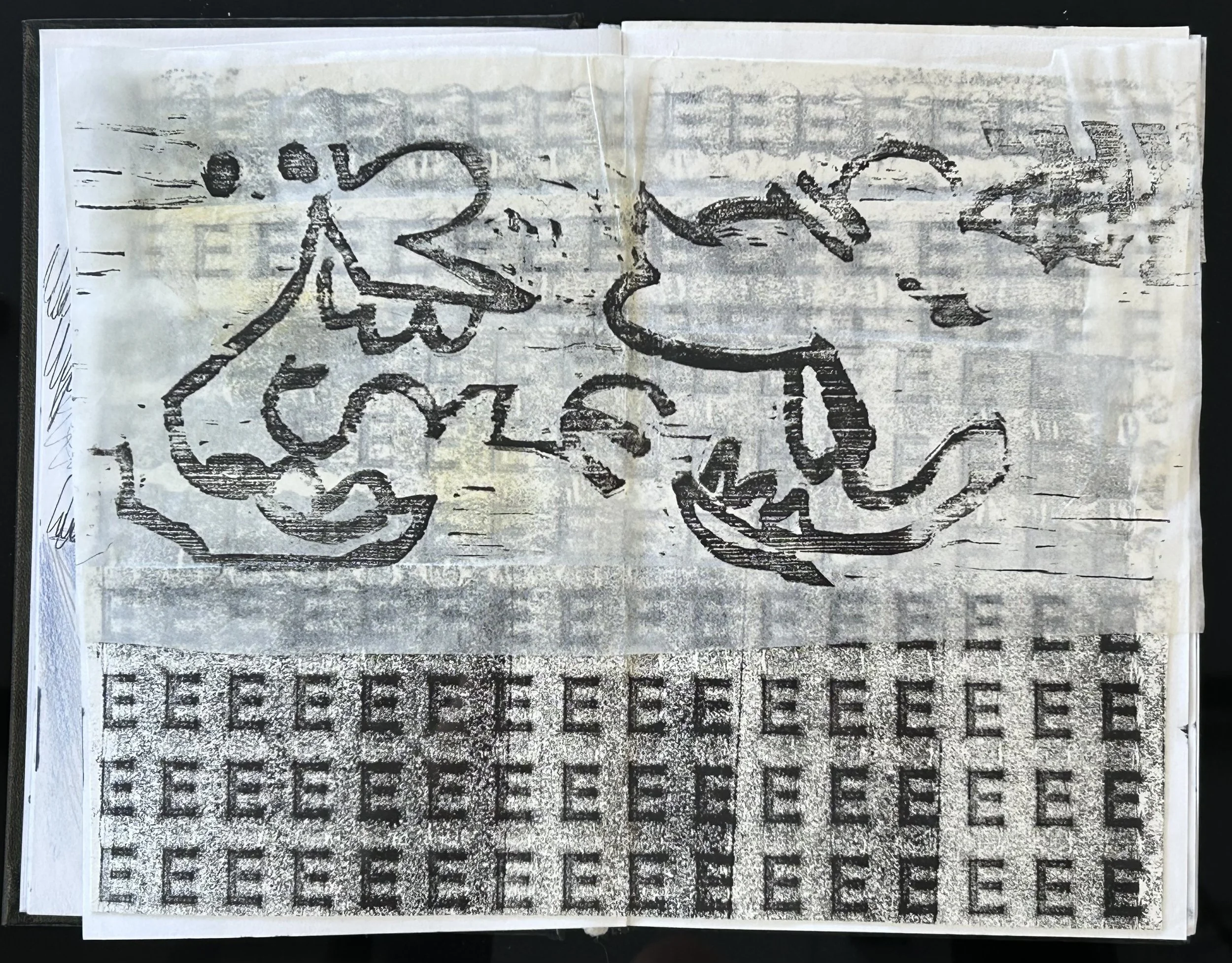 sketchbook page spread