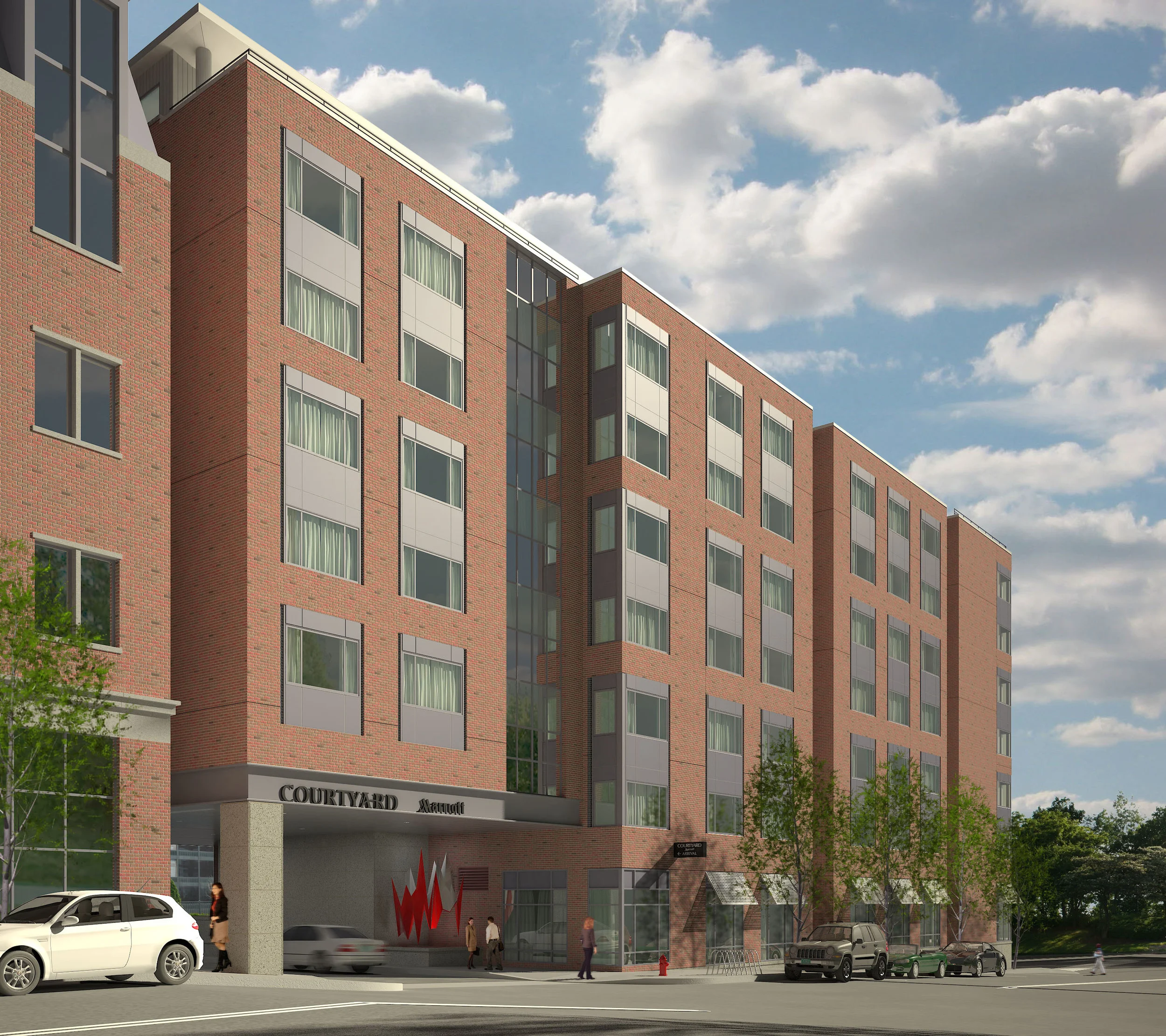 North Façade of the Addition from Cherry Street