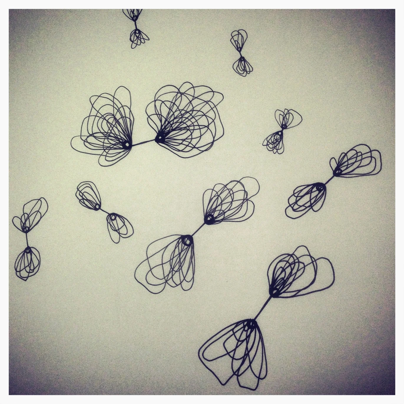 Futuristic Butterfly Doodle 