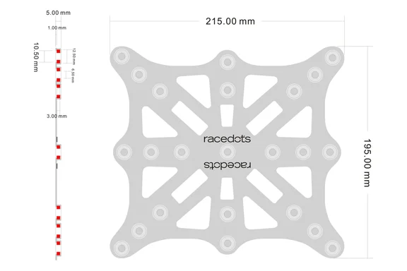 RaceDots® Magnet Arranger Size Chart