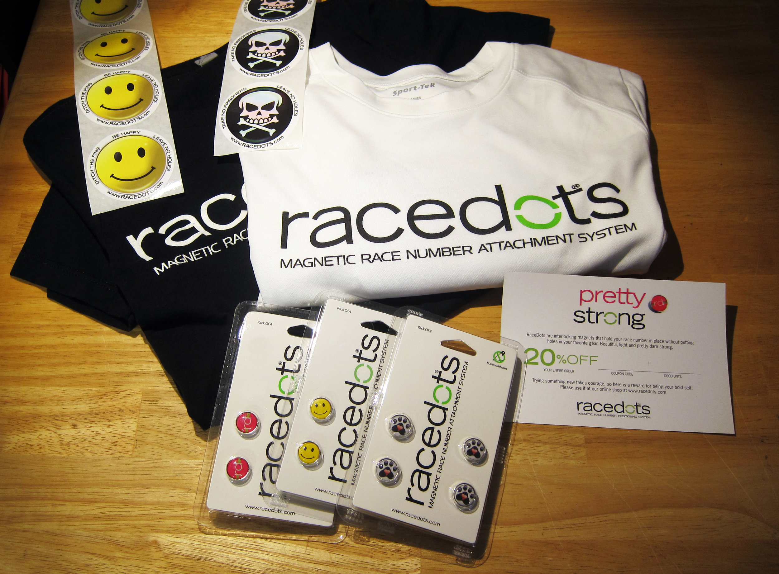 **Runners and Cyclists! Be a RaceDots Ambassador!** We are selecting 20 people, you will get free product, a t-shirt and discount for your social media followers! You must be racing at least 5 times before Christmas and be active on social media. To apply e-mail info@racedots.com and tell us why you'd be a great ambassador! Selections made in 2 weeks (June 14)