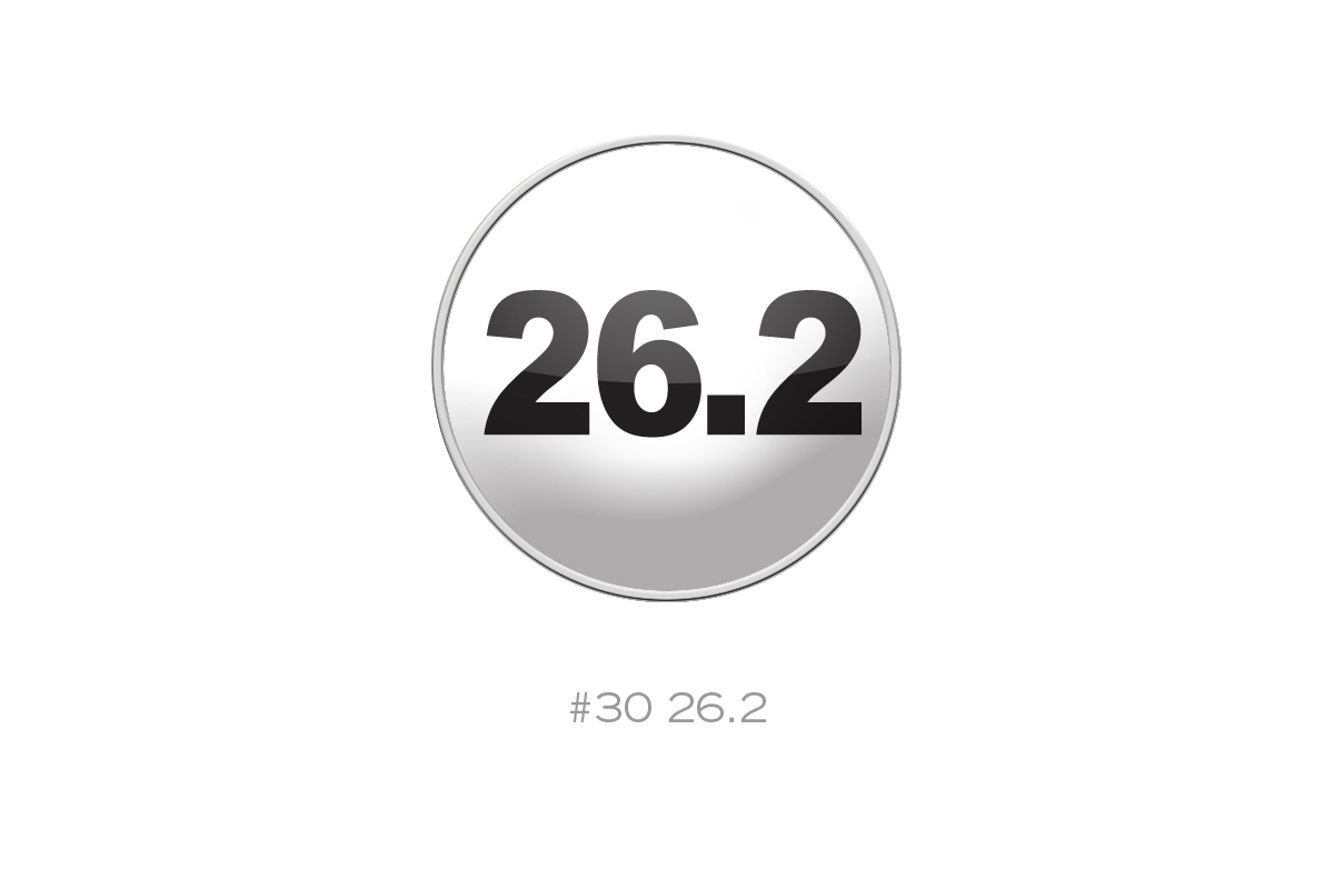 Race number magnets 26.2 white version 