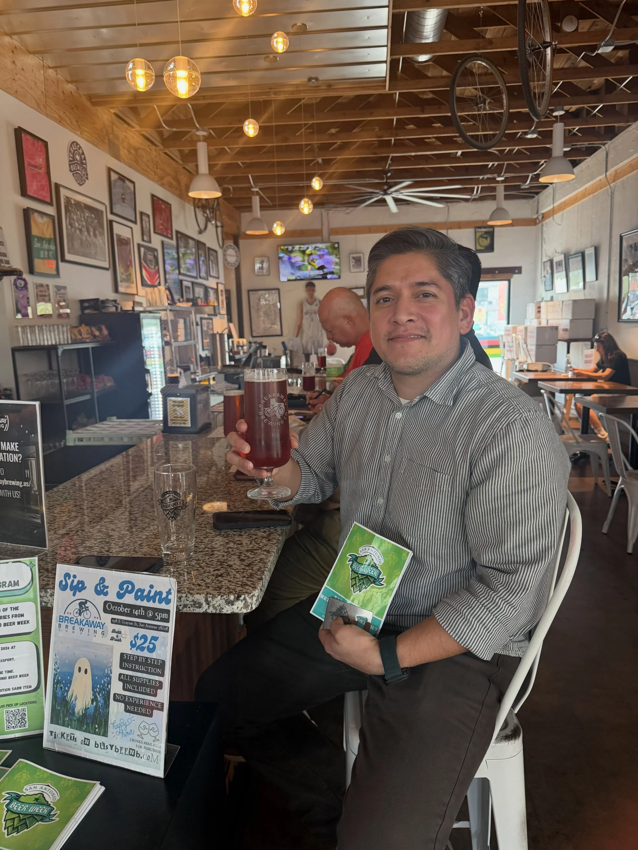 Woop woop!!! We have our first passport program finisher! @jo5e_r took the bike for a ride yesterday and visited so many (being responsible) and finished his passport at @breakawaybrewingsa today. See us at any event this week to collect your glass a