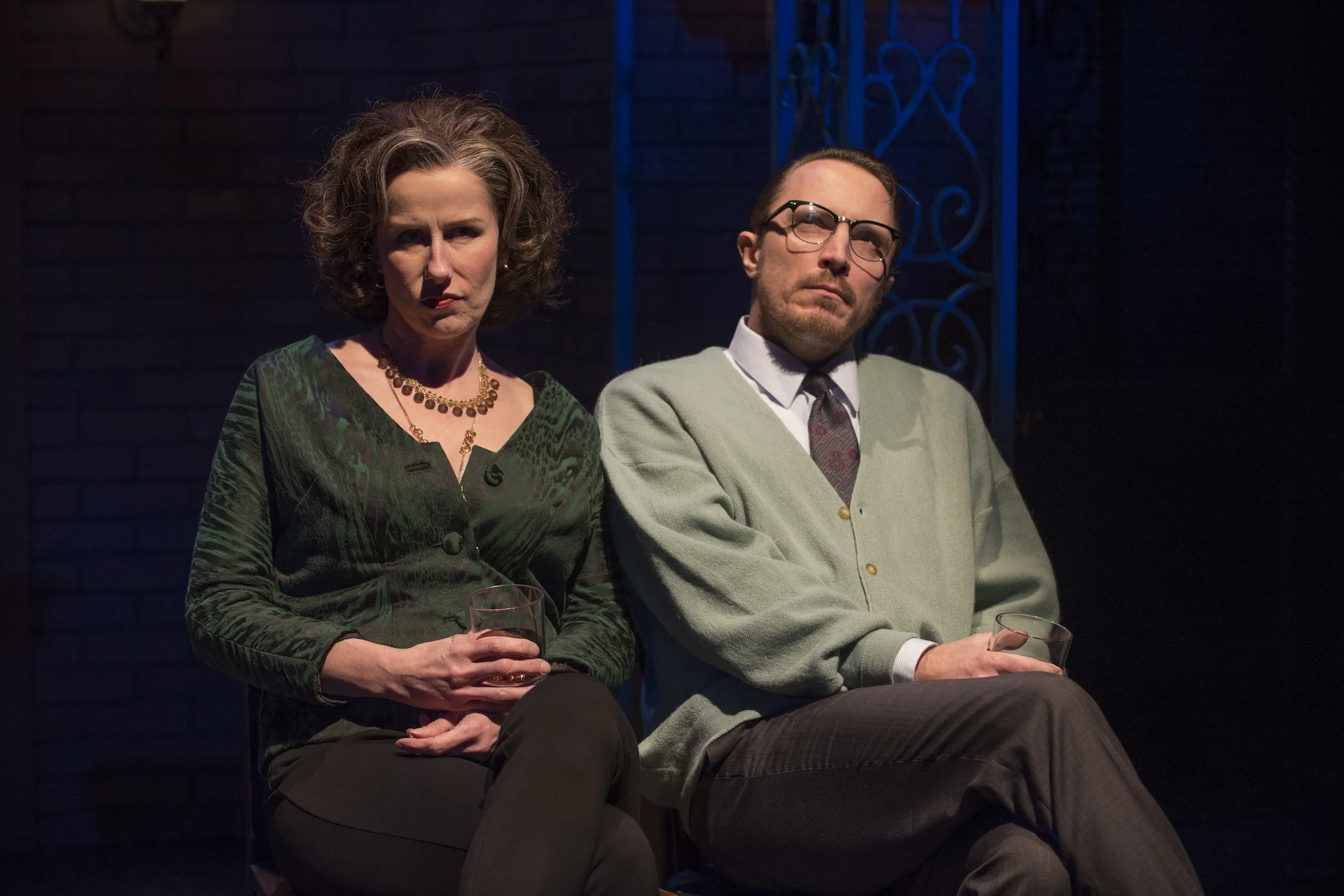 THE DEATH OF A STREETCAR NAMED DESIRE ... WRITERS THEATRE, 2016. KAREN JAMES WODITSCH, JOHN HOOGENAKKER. PHOTO: MICHAEL BROSILOW.